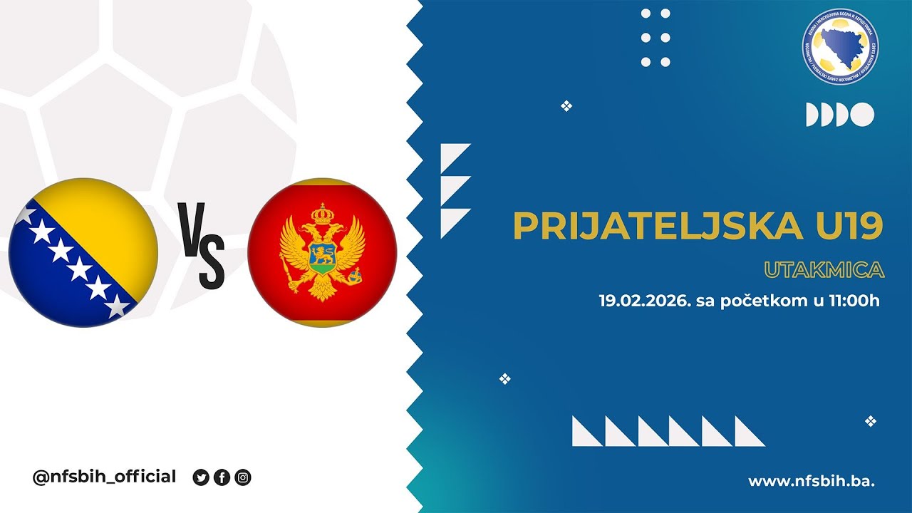 Prijateljska U19 utakmica Bosna i Hercegovina - Crna Gora