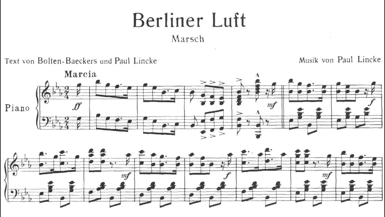 Paul Lincke: Berliner Luft, Marsch