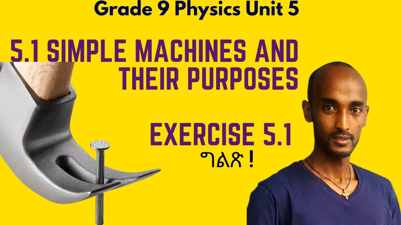 Grade 9 Physics Unit 5:5.1  Simple Machines and their purposes