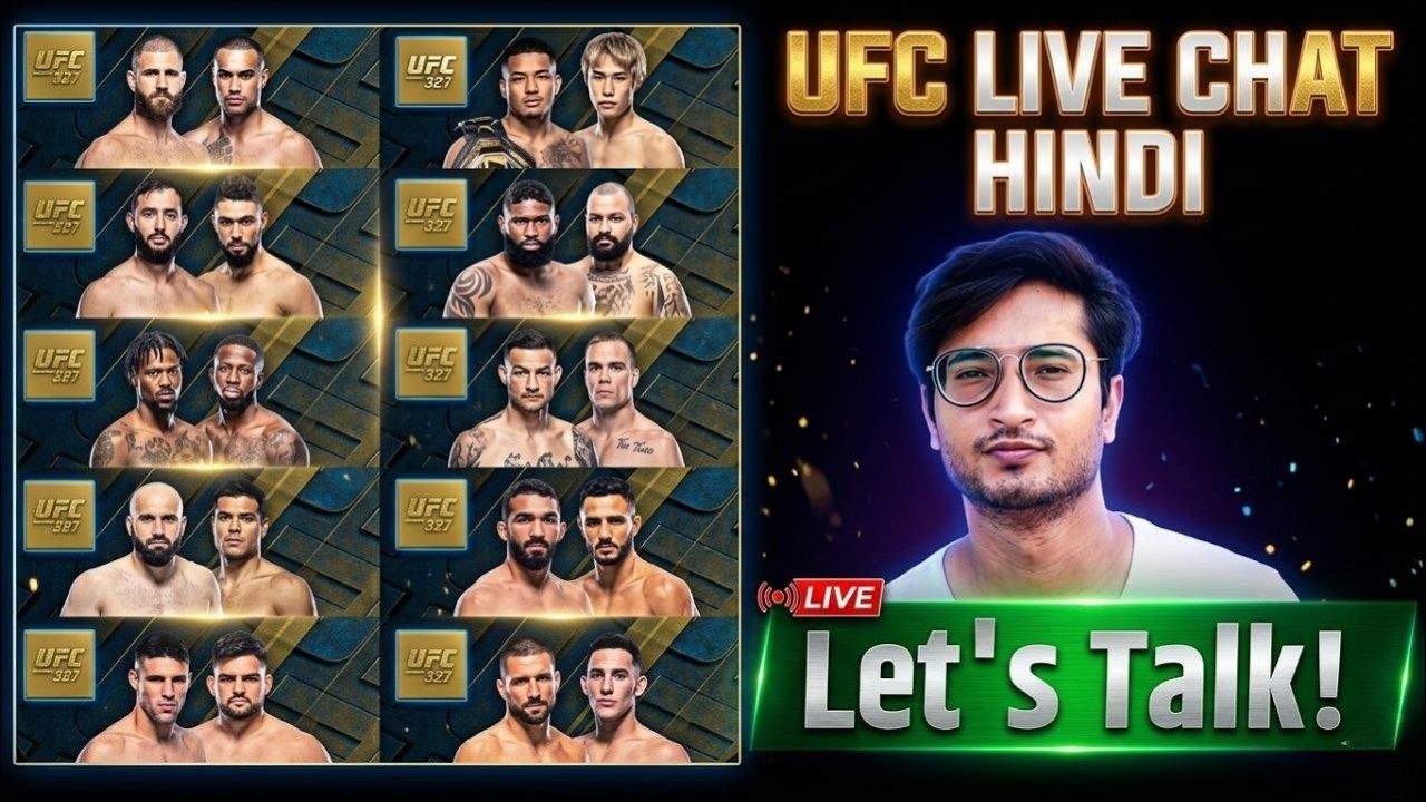 UFC 327 LIVE 🔴 Hindi | Full Fight Card + Predictions
