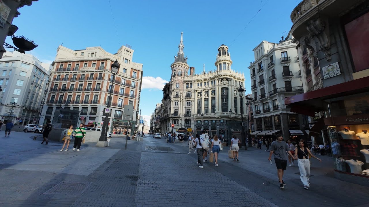 Walking 4k tour at Sol in Madrid (spain) | স্পেনের রাজধানী মাদ্রিদ শহরের হাঁটাচলা ভিডিও | 