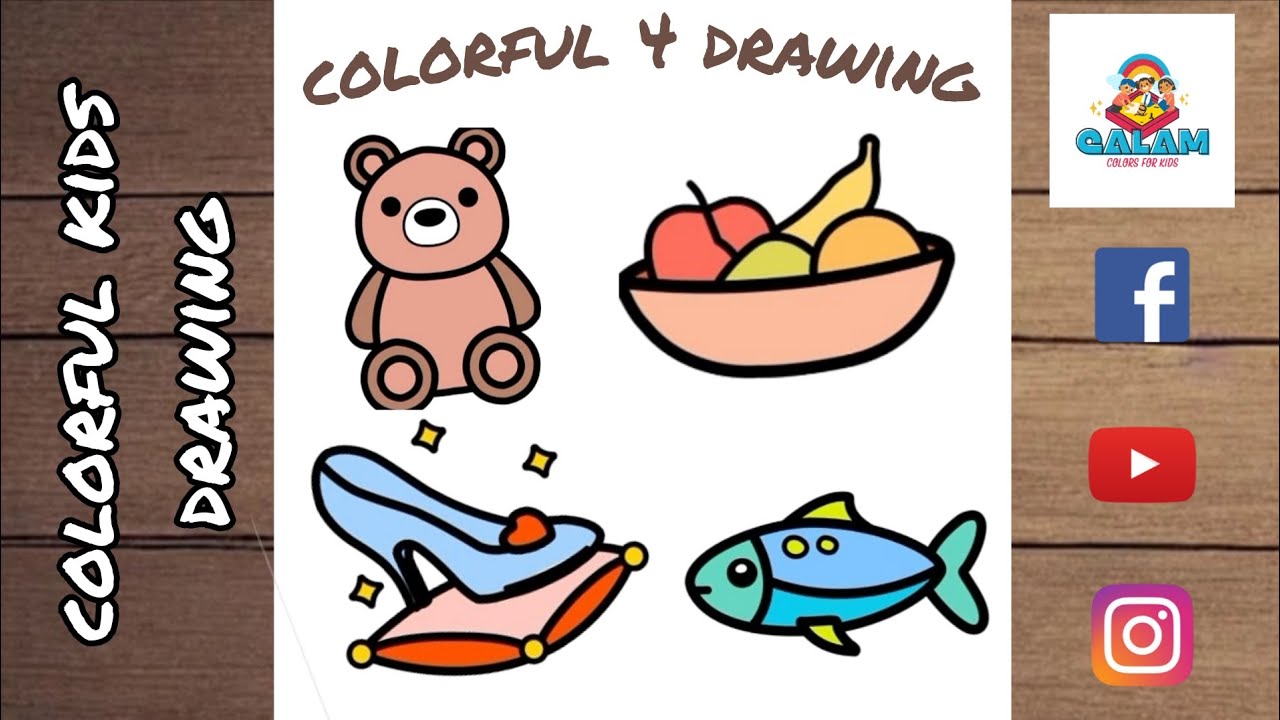 Easy & Colorful Drawing for Kids | Fun Learning with Qalam & Colors#kidsDianashow#WBkids