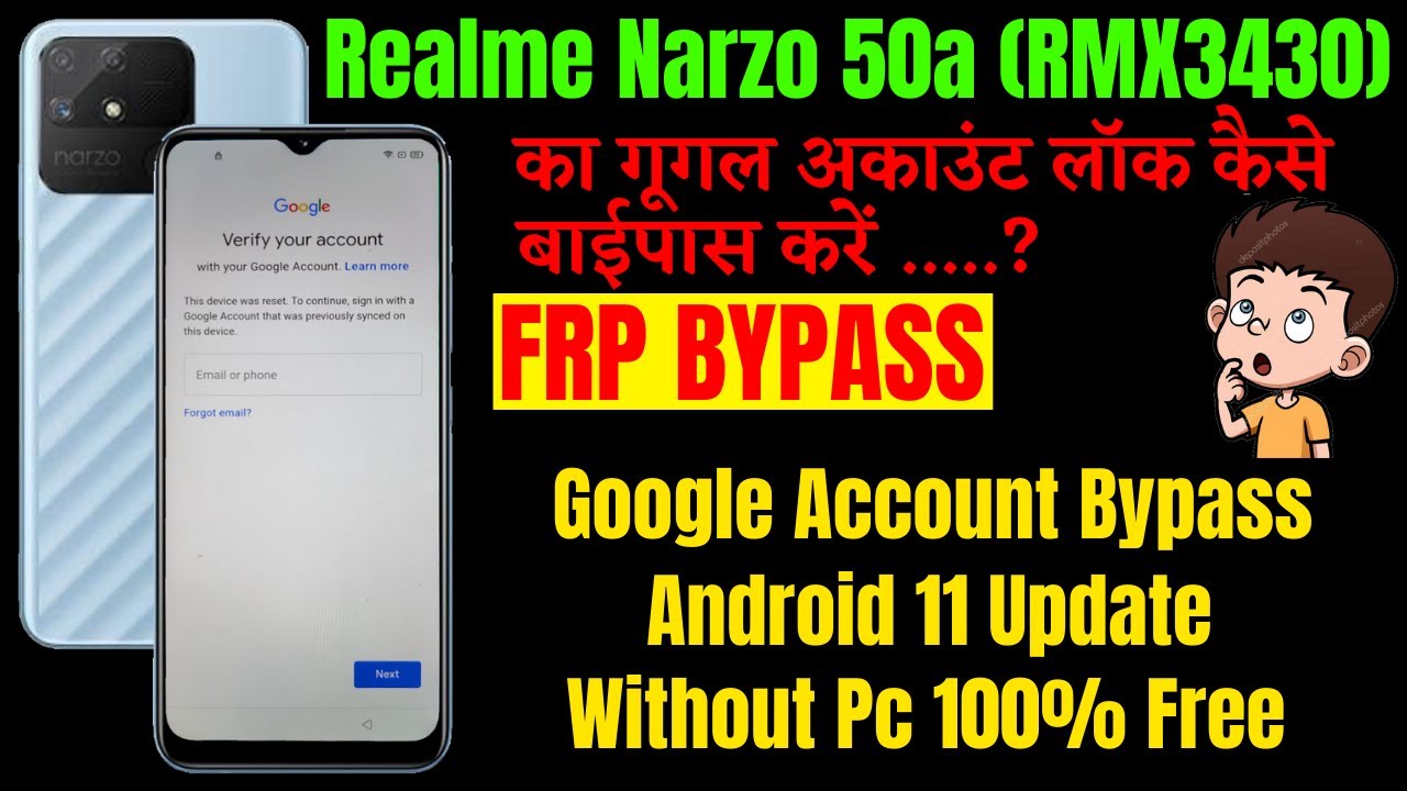 Realme Narzo 50a (RMX3430) FRP Bypass Android 11 Update / Google Account Bypass Without PC 100% Free