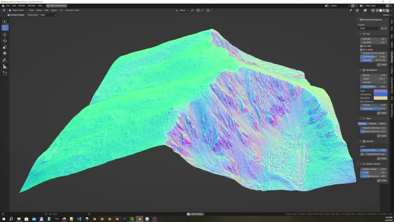 Unveiling Real-World Landscapes: 3D Terrain with Aerial Imagery in Blender using bLandscapeTools!