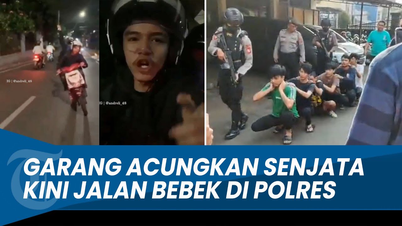 GARANG DIAWAL KINI LEMAS DI POLRES, Nasib Bang Jago Acungkan Senjata Kini Ditangkap Polres Cimahi
