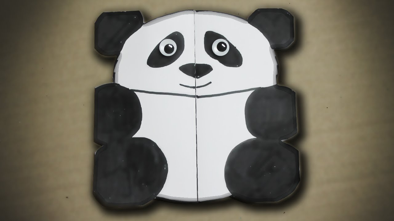How to make a birthday card for children - Panda Greeting Card