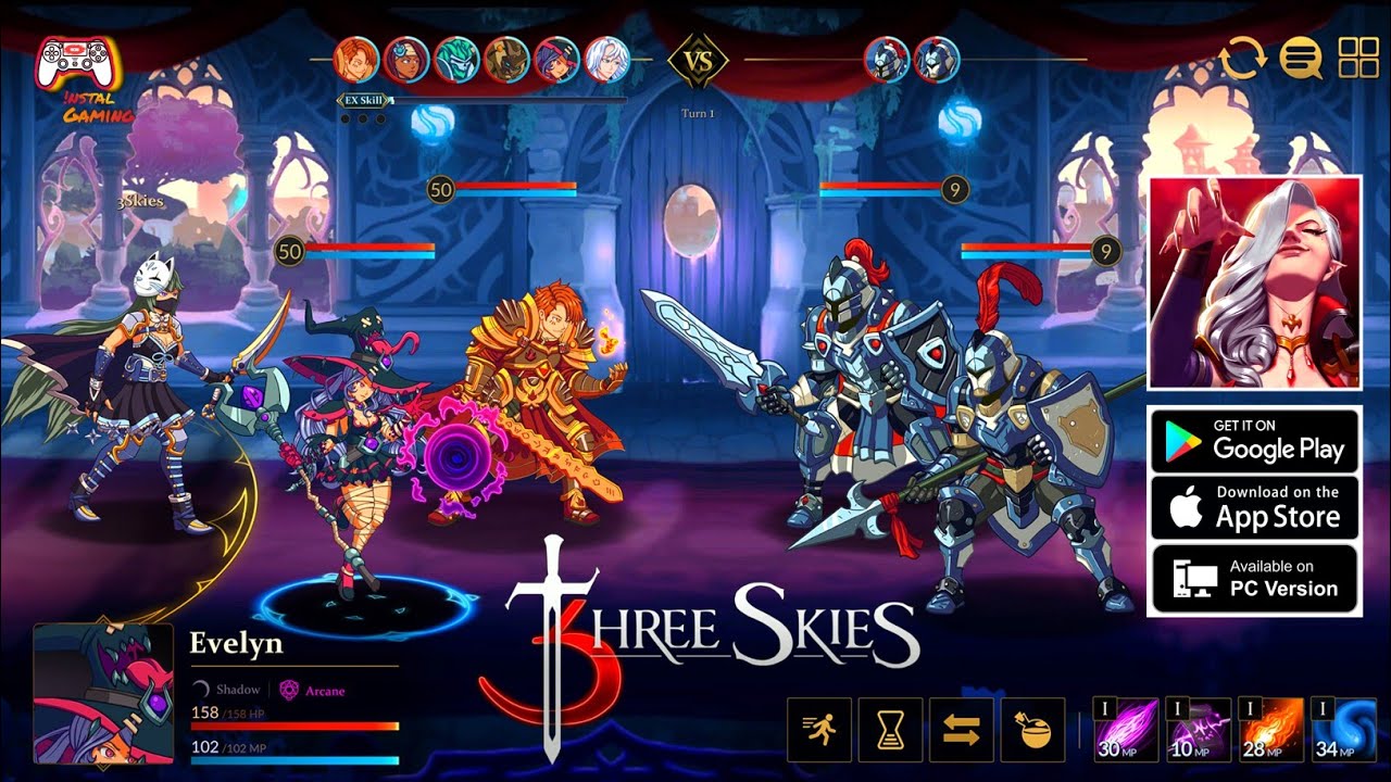 Three Skies Gameplay - SRPG Global Release Android / IOS / PC