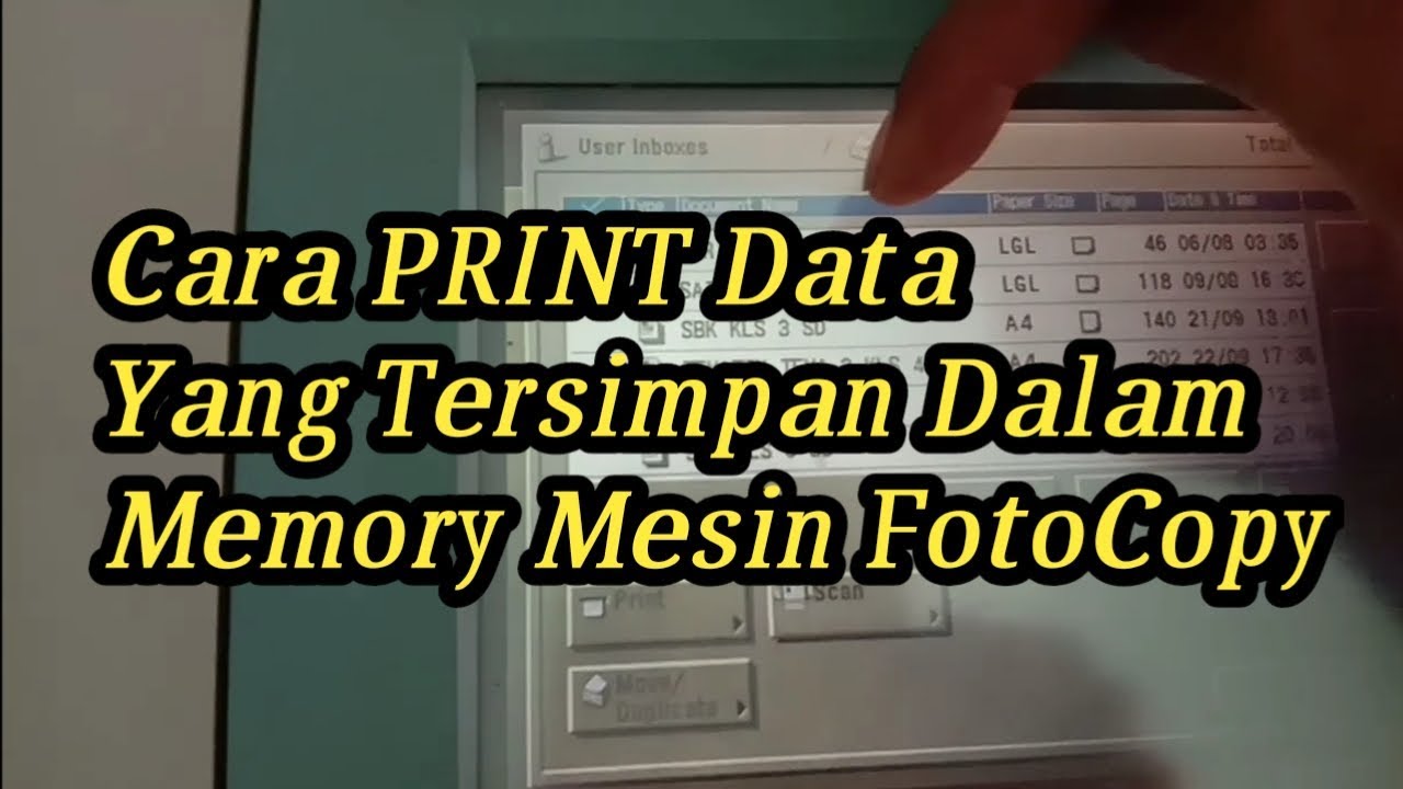 Cara Print data yang tersimpan dalam memory mesin fotocopy