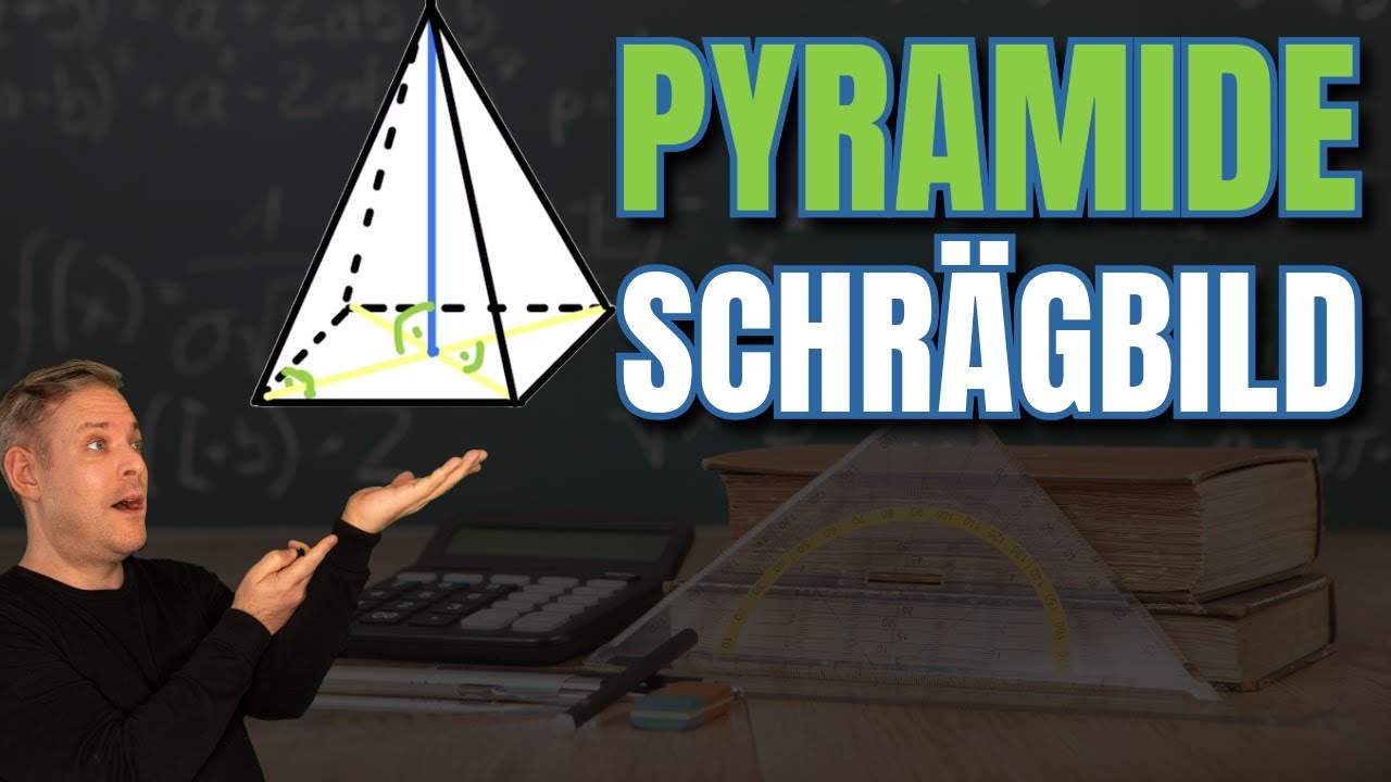 So kannst du eine viereckige Pyramide in 3D zeichnen (Schr&auml;gbild)