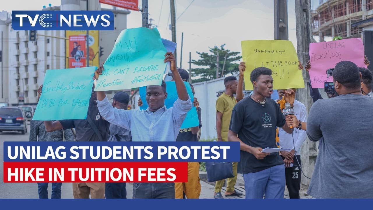 UNILAG Students Protest Hike In Tuition Fees