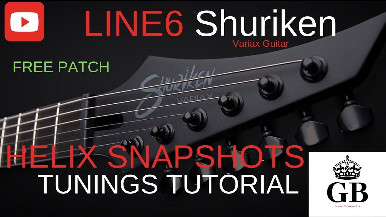 Line6 Shuriken Variax Tutorial : change tuning with Helix Snapshots