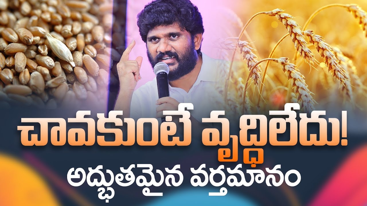చావకుంటే వృద్దిలేదు! అద్భుతమైన వర్తమానం|| Pas.AmmaTeja Garu