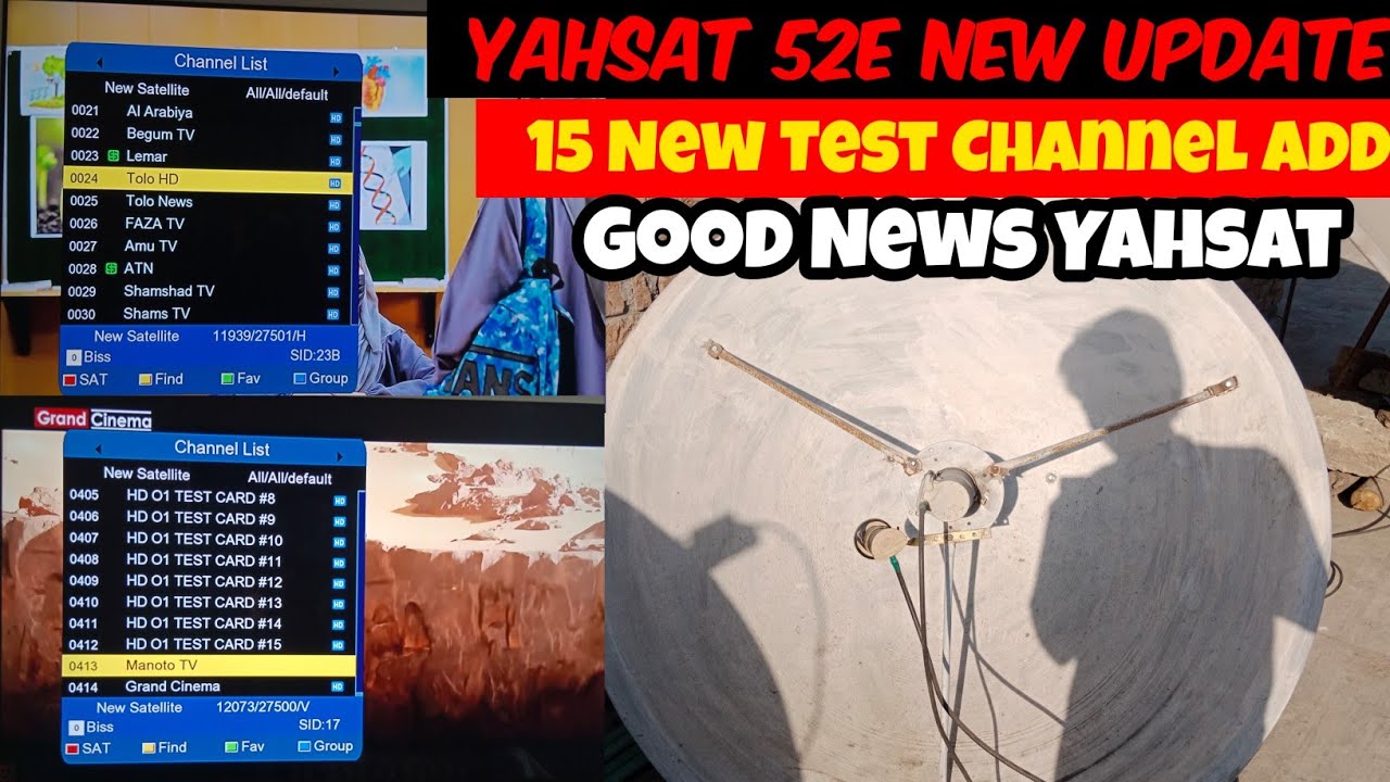 Big Good News Yahsat 52e New 15 Channel Add | Yahsat 52e new update | New channel list Yahsat 52e