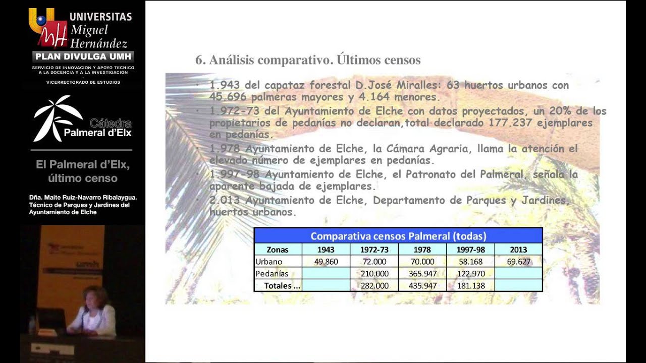 EL PALMERAL D'ELX, ÚLTIMO CENSO