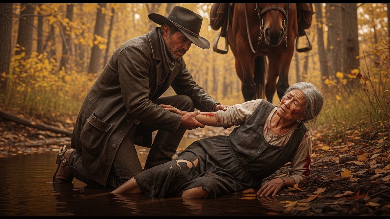 A Cowboy Rescued a Broken Elderly Woman in the Creek — What Happened Next Shocked the West
