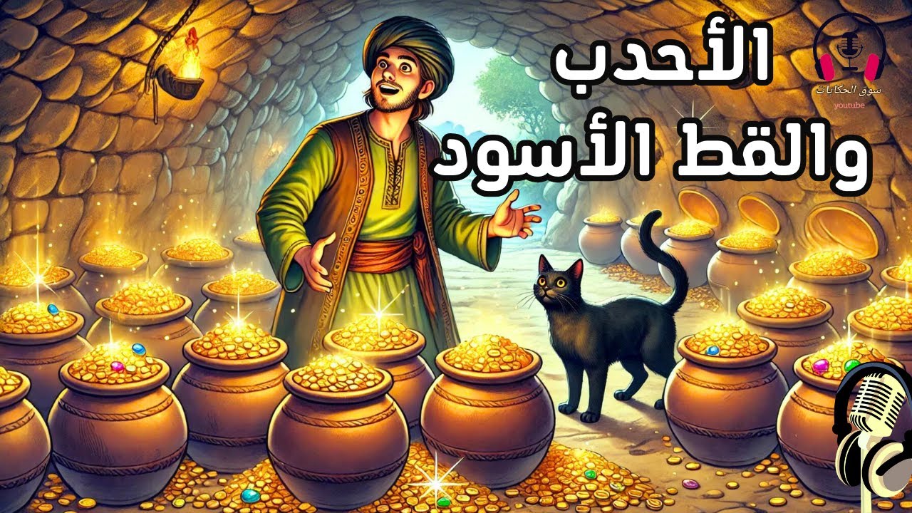 قصة الأحدب والقط الأسود، من القصص الخيالية المشوقة قبل النوم، ضع السماعات واستمع، سوق الحكايات
