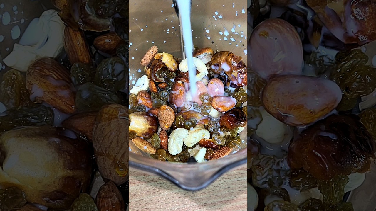 Dry Fruit Milkshake Asmr #shorts #shortsfeed #food #asmr #milkshake