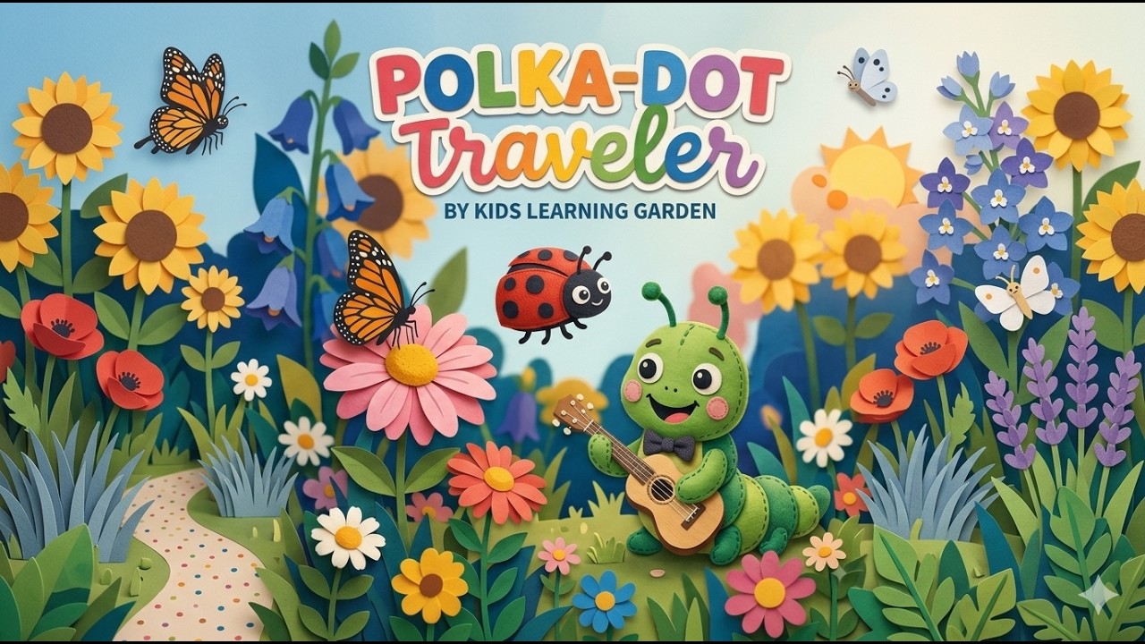 Polka-Dot Traveler 🐞 | Garden Adventure Song for Kids | Learning Garden