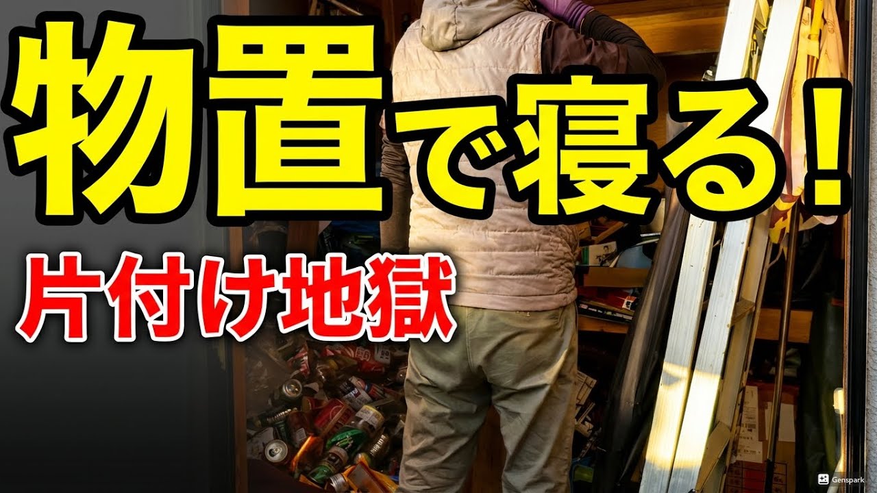 【物置生活#1】足の踏み場がない物置を寝床にする