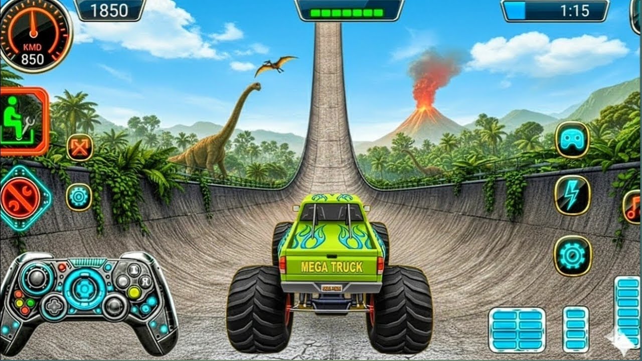 Monster Truck Mega Ramp Impossible Driver - 2025 Ultimate Car Stunts GT Racing - Android GamePlay