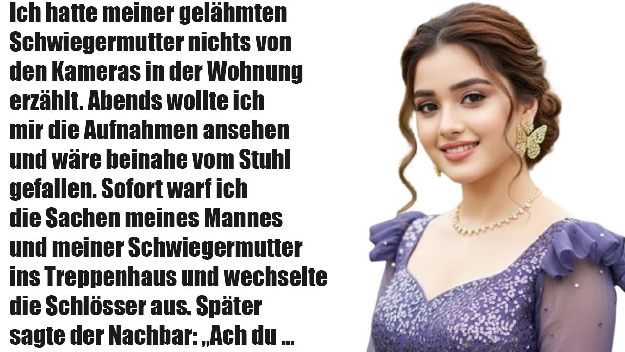 Ich verschwieg meiner gelähmten Schwiegermutter die Kameras – die Aufnahmen zerstörten alles