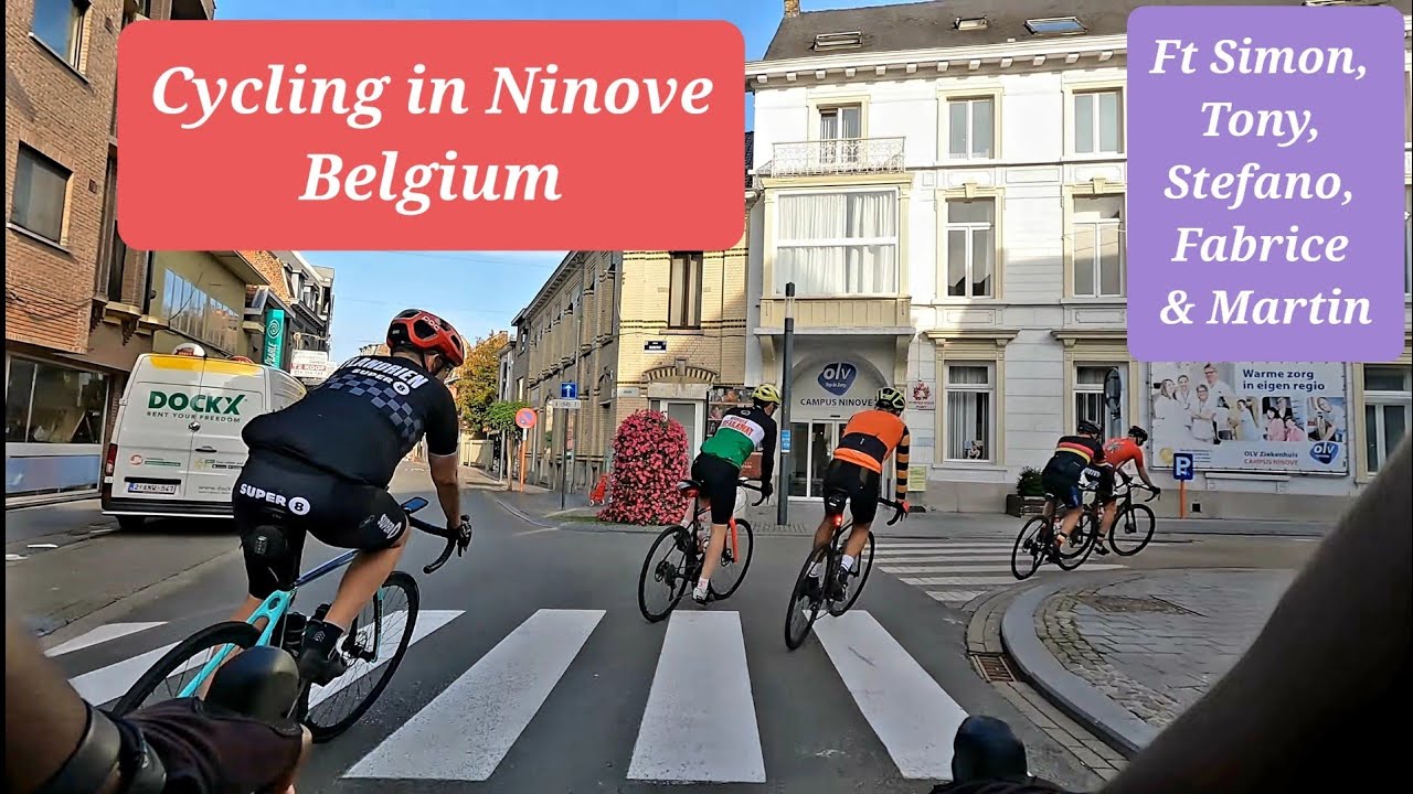 Cycling in Ninove, Belgium Ft Simon, Tony, Stefano, Fabrice & Martin