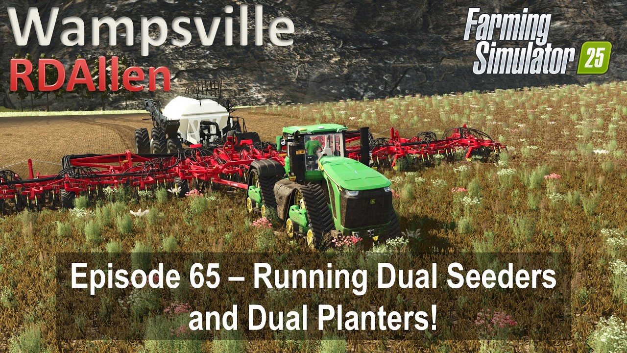Использование двух сеялок и двух комбайнов! | E65 Вампсвилл, штат Нью-Йорк | Farming Simulator 25
