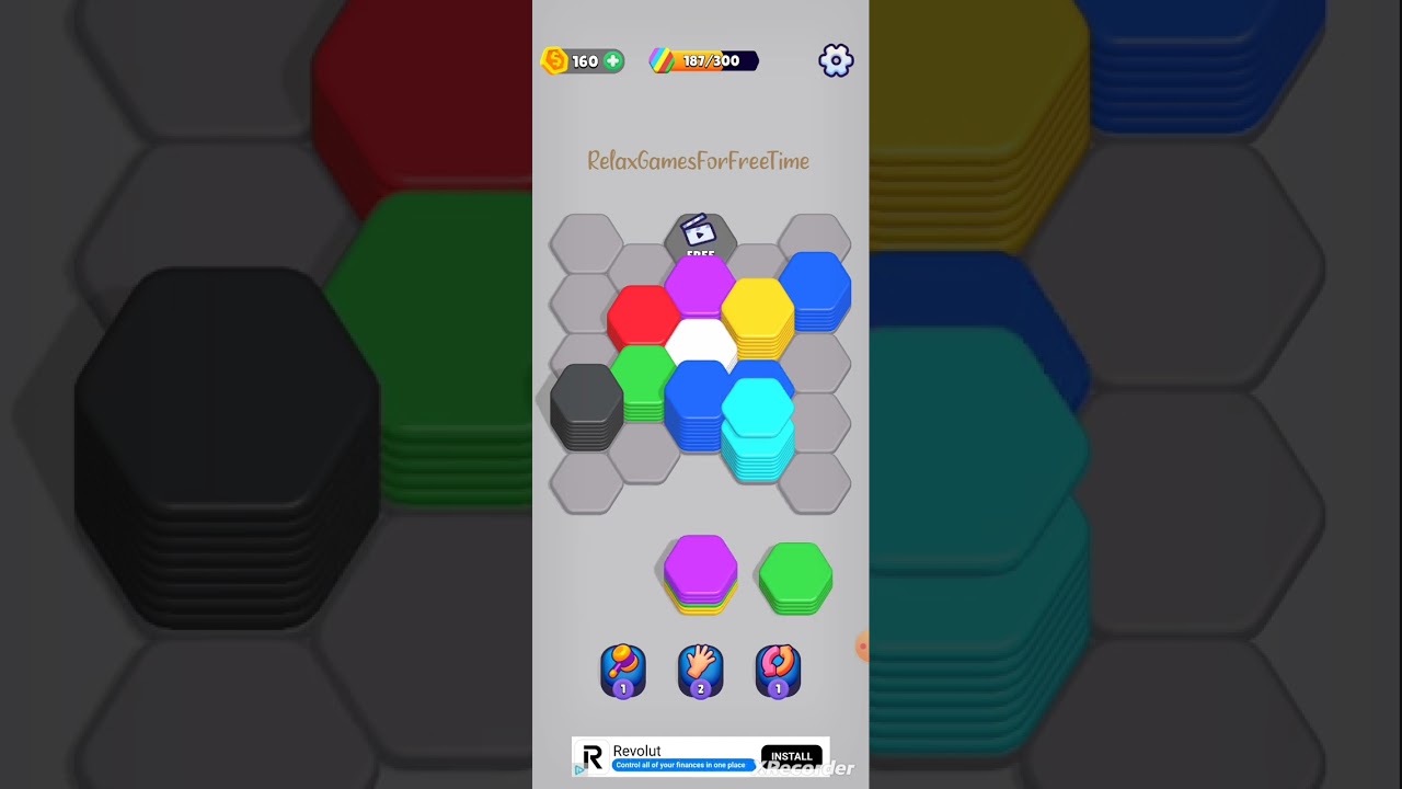 Hexa Sort - relaxing color sorting brain logic puzzle merge game Level 11 gameplay walkthrough