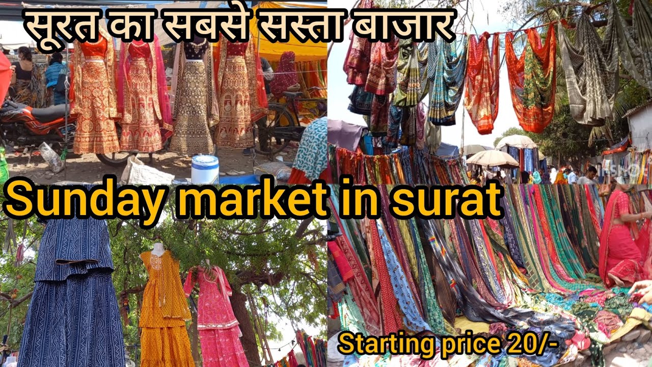 Surat Sunday Market // cheapest market in surat