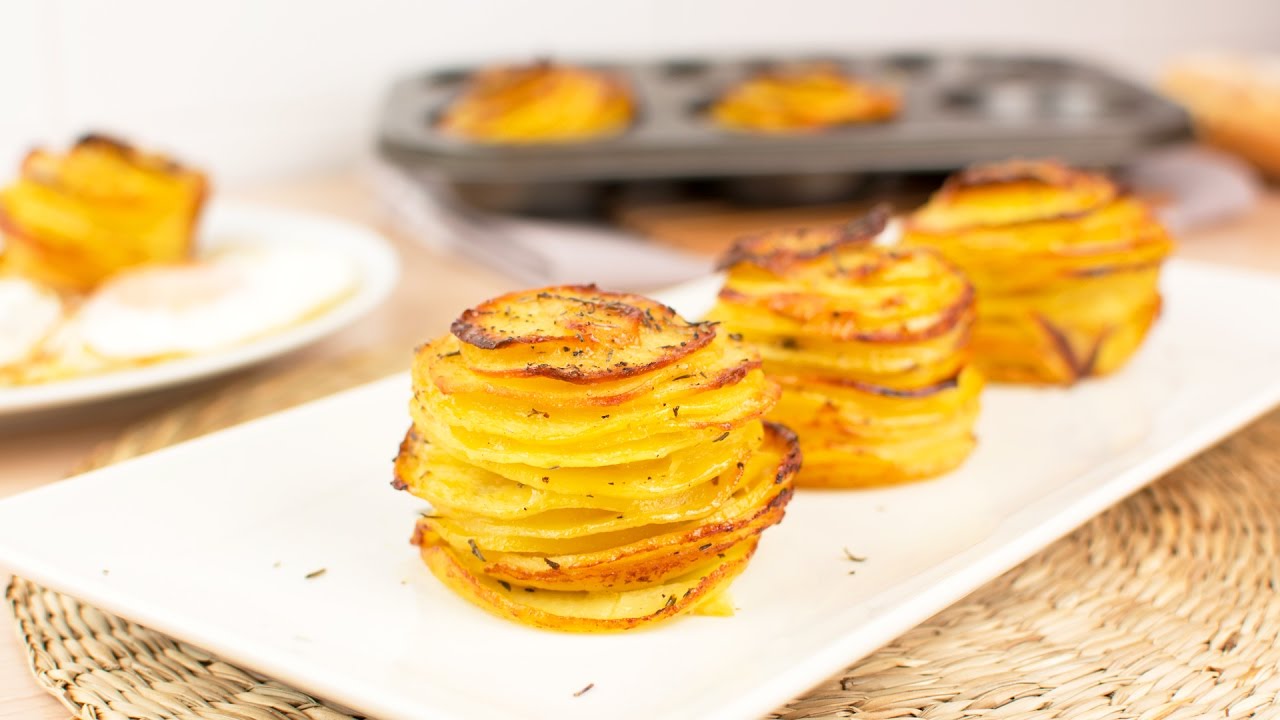 Patatas al Horno con Queso Parmesano y Tomillo | Papas Horneadas F&aacute;ciles y Deliciosas