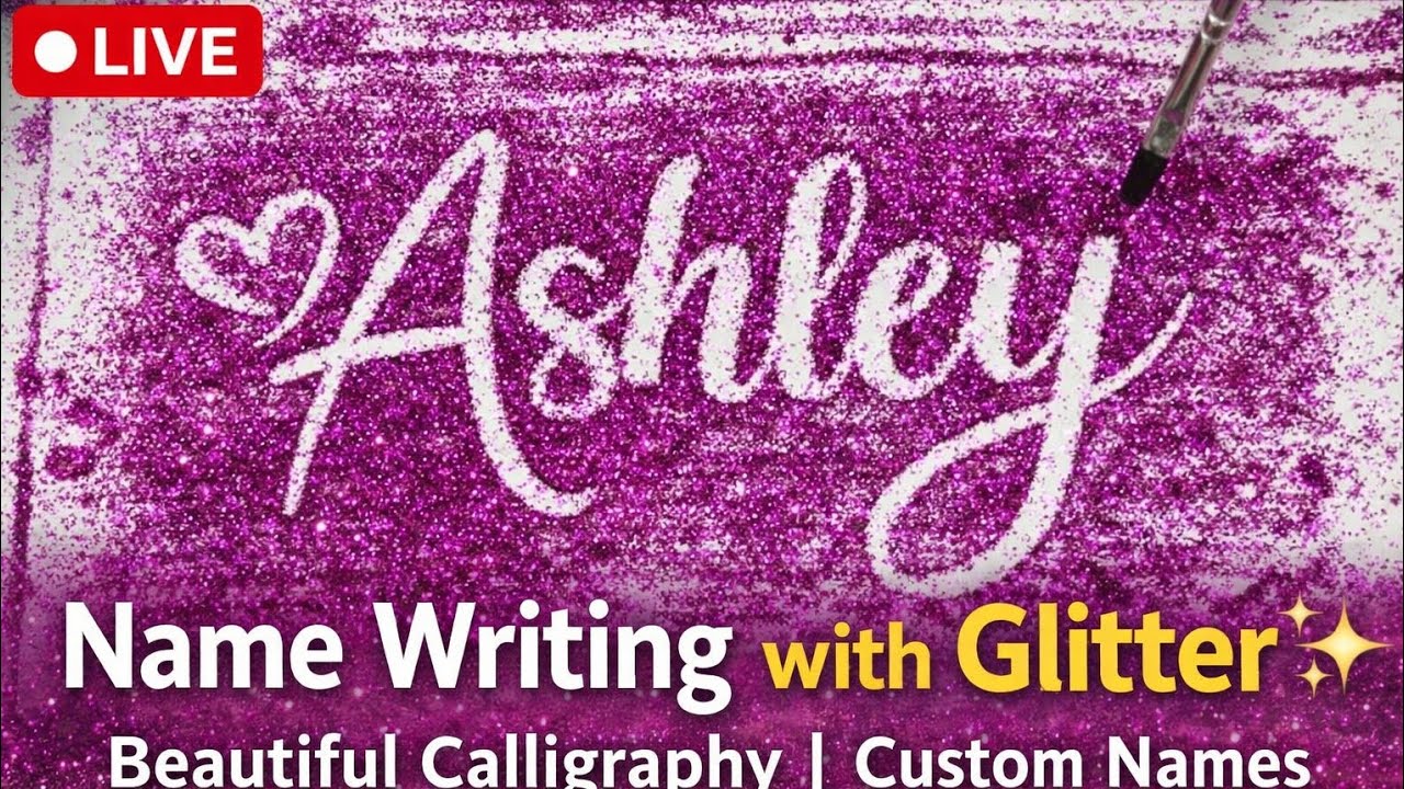 LIVE Name Writing✨| Glitter Calligraphy | Write Your Name Live #shortsfeed #livenamewriting #name