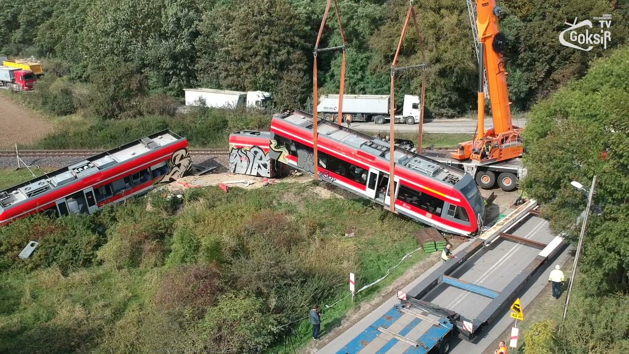 Akcja wywożenia wraku pociągu - 29.09.2021 / GOKSIR.TV