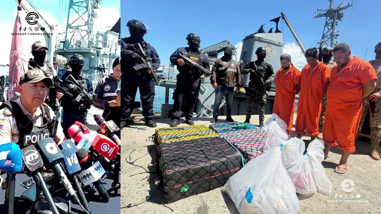 FUERZAS ARMADAS DE EE.UU PARTICIPÓ DE LA CAPTURA DE 3.2 TONELADAS DE DROGA EN AGUAS ECUATORIANAS
