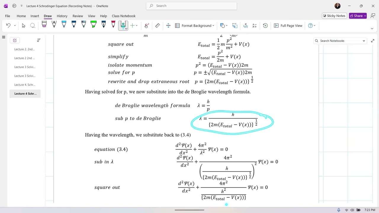 PCLS Lecture 04: SchrodingerEqtn