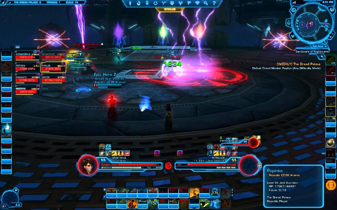 SWTOR - The Dread Palace HM - 4th boss, Dread Master Raptus (12-15-2013)