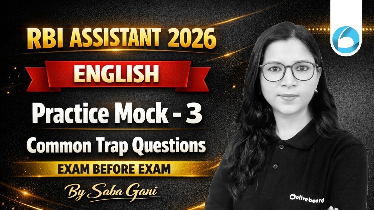 RBI Assistant English Mock Test 3 | Common Trap Questions | English by Saba Gani | Oliveboard