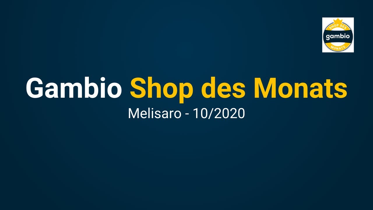 Unser Gambio Shop des Monats (Oktober 2020)