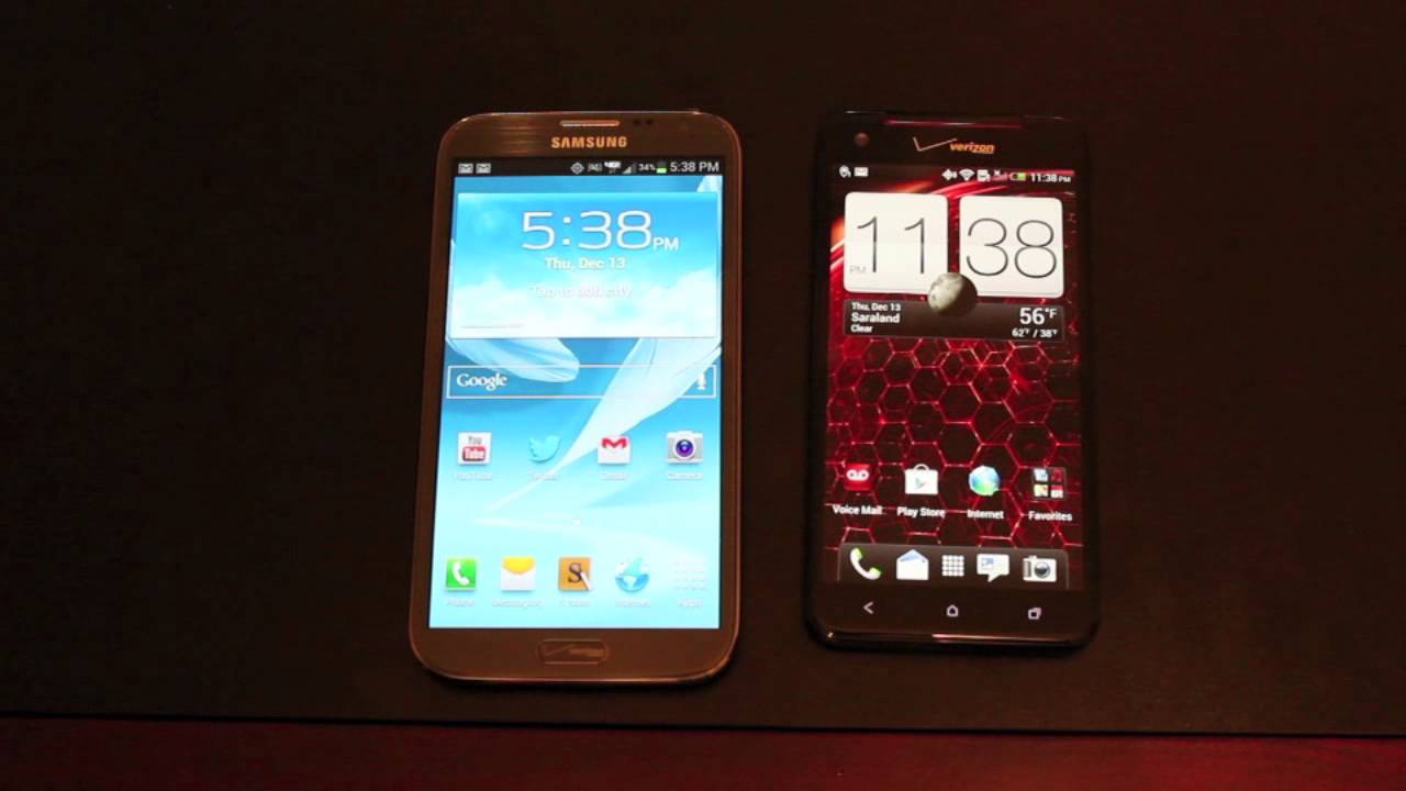 Verizon Galaxy Note II Vs HTC Droid DNA! DeathMatch!