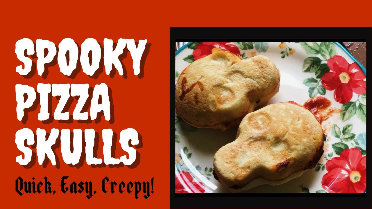Spooky pizza skulls recipe! Simple, easy, delicious!