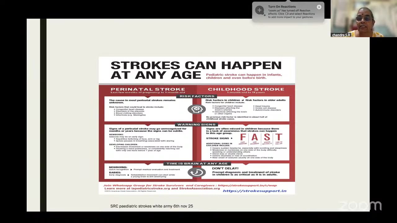 Stroke in Children - Dr S R Chandra