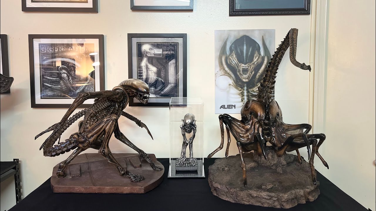 2024 - 2025 Alien Statue Collector Room Tour - H.R. Giger Alien Statue Collection