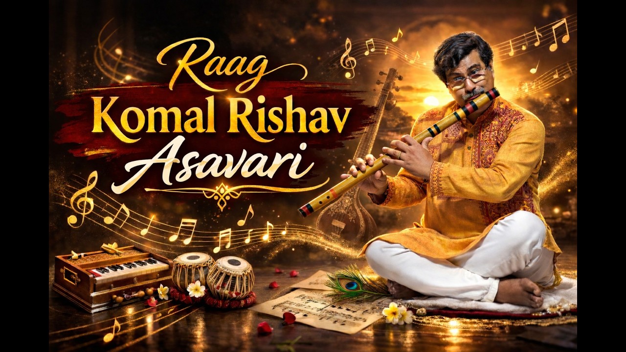 Tutorial on Rag Komal Rishav Asavari l Indian classical music training l Ashok Kumar Karmakar 