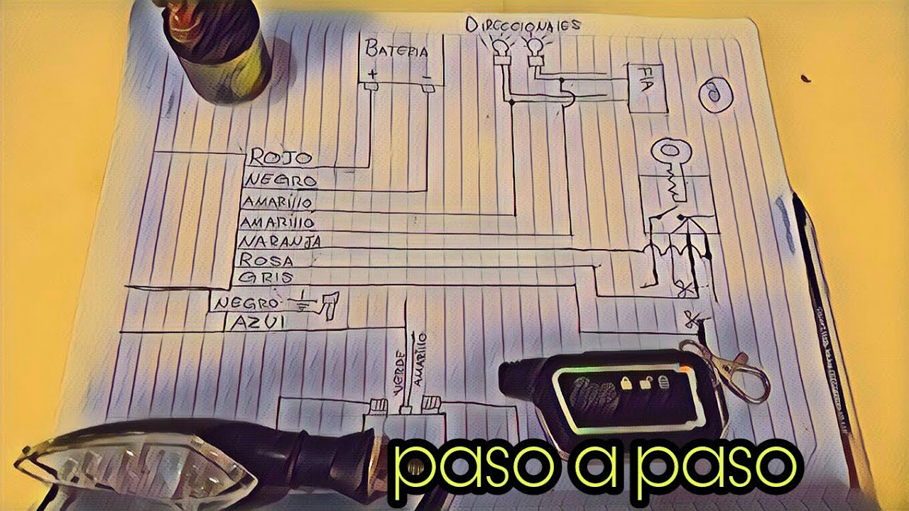 Cómo instalar una alarma  de moto ( diagrama para instalación )