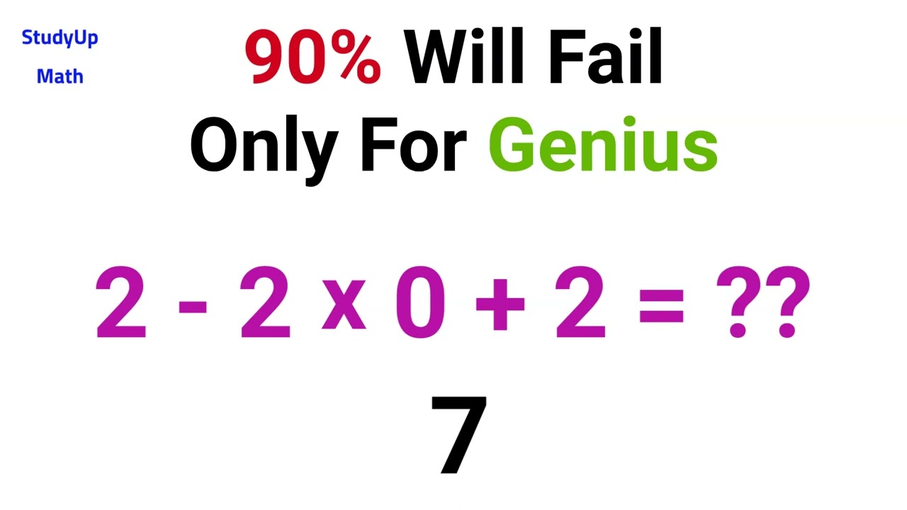 Can You do It || Only for Genius || Comment Your Answer StudyUp Math