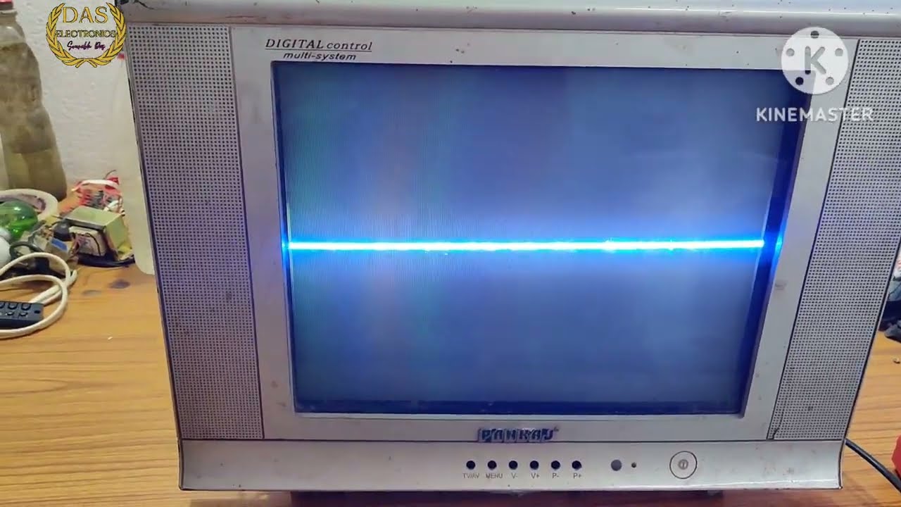 crt tv vertical line problem