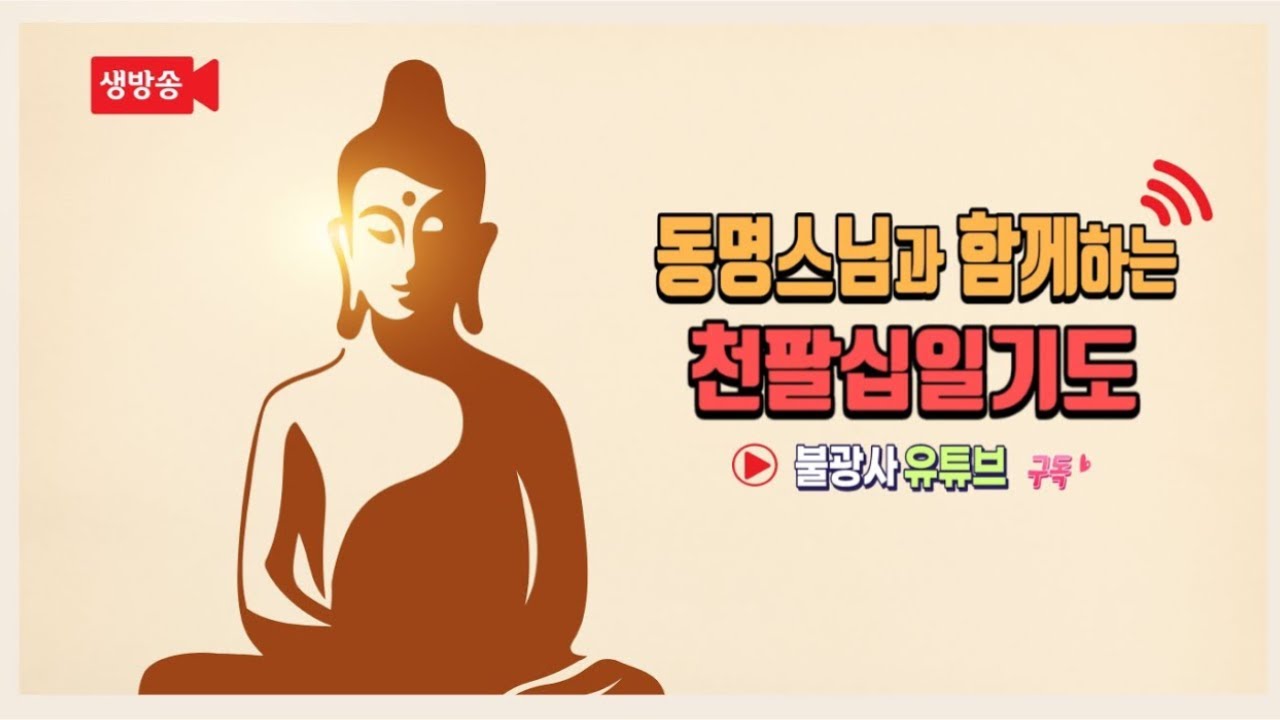 🙏 사시기도 941일차: 동명스님과 함께하는 불광화합을 위한 천팔십일기도(2/16, 월)