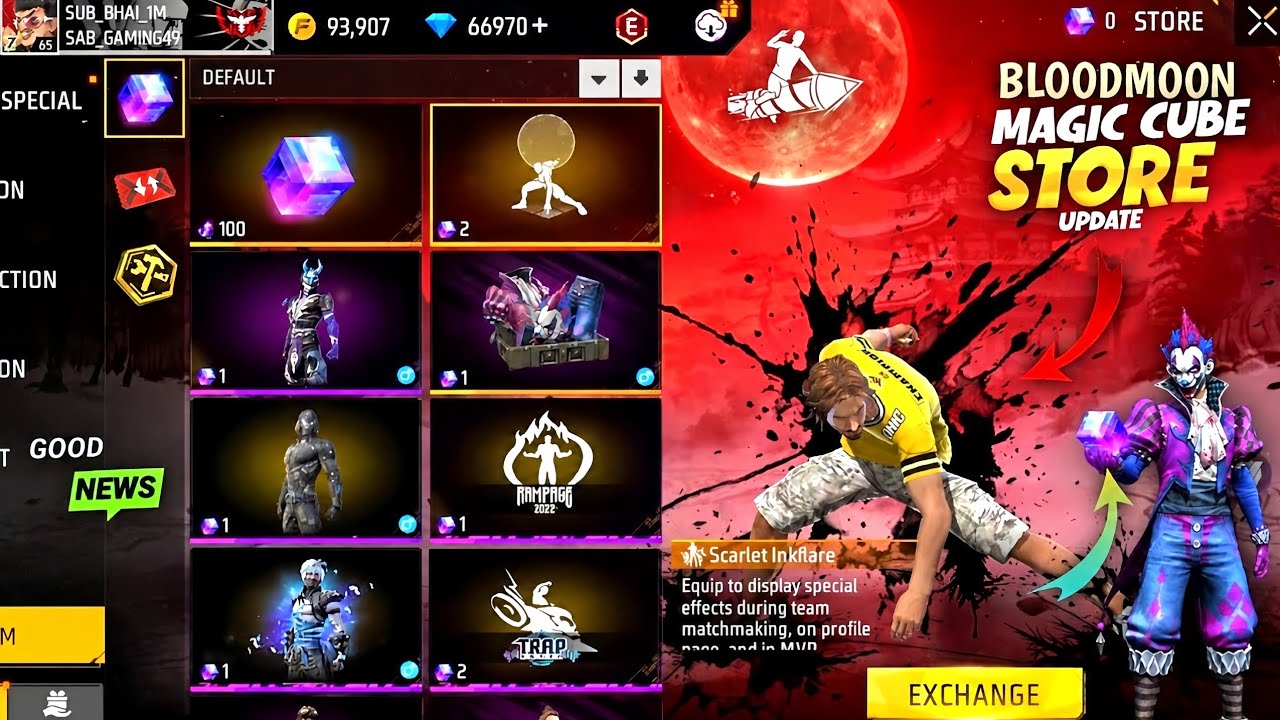 🔥 Bloodmoon Magic Cube + Store Update 🤯 Next Magic Cube Update Free Fire | Night Clown Bundle Return