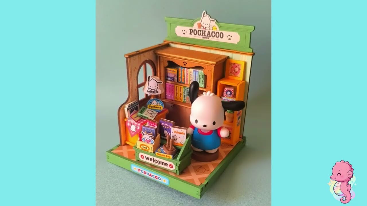 A mini livraria do Pochacco! Pochacco's tiny bookshop!