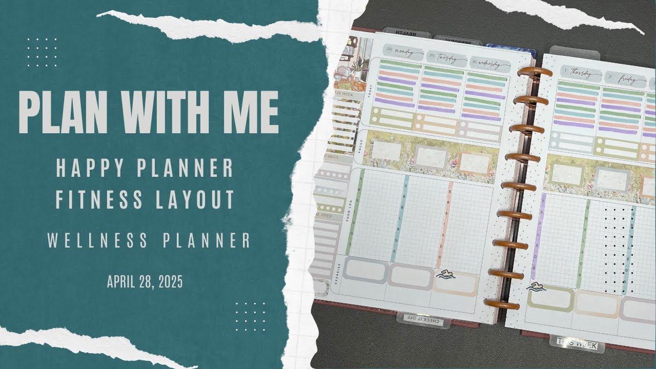 Happy Planner Fitness | Plan with Me | April 28, 2025