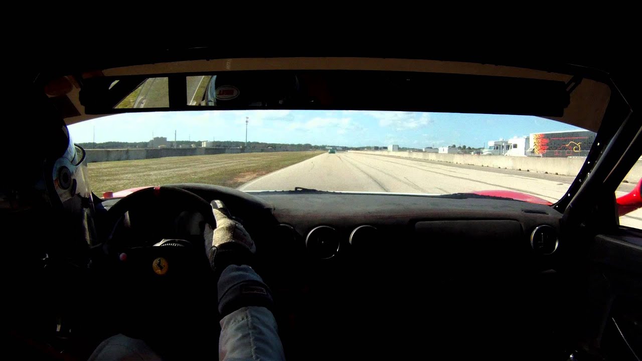HSR 4 Hours of Sebring 2013 start onboard Ferrari 360 Challenge